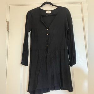 Knit soft black button front dress, goes with anything, NEVER WORN